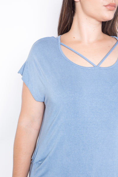 DENIM PLUS SIZE TOP