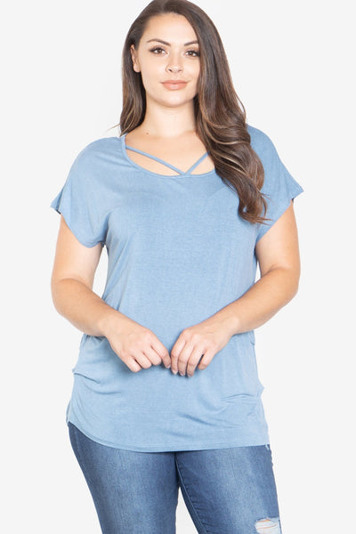 DENIM PLUS SIZE TOP