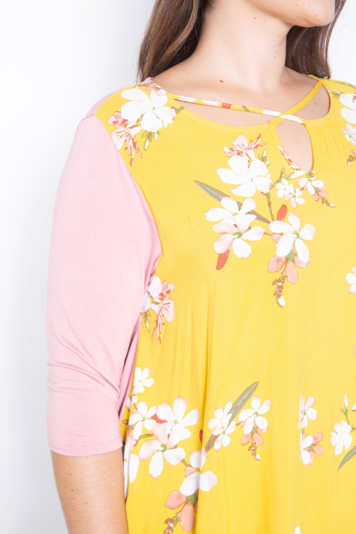 YELLOW ROSE PLUS SIZE TOP