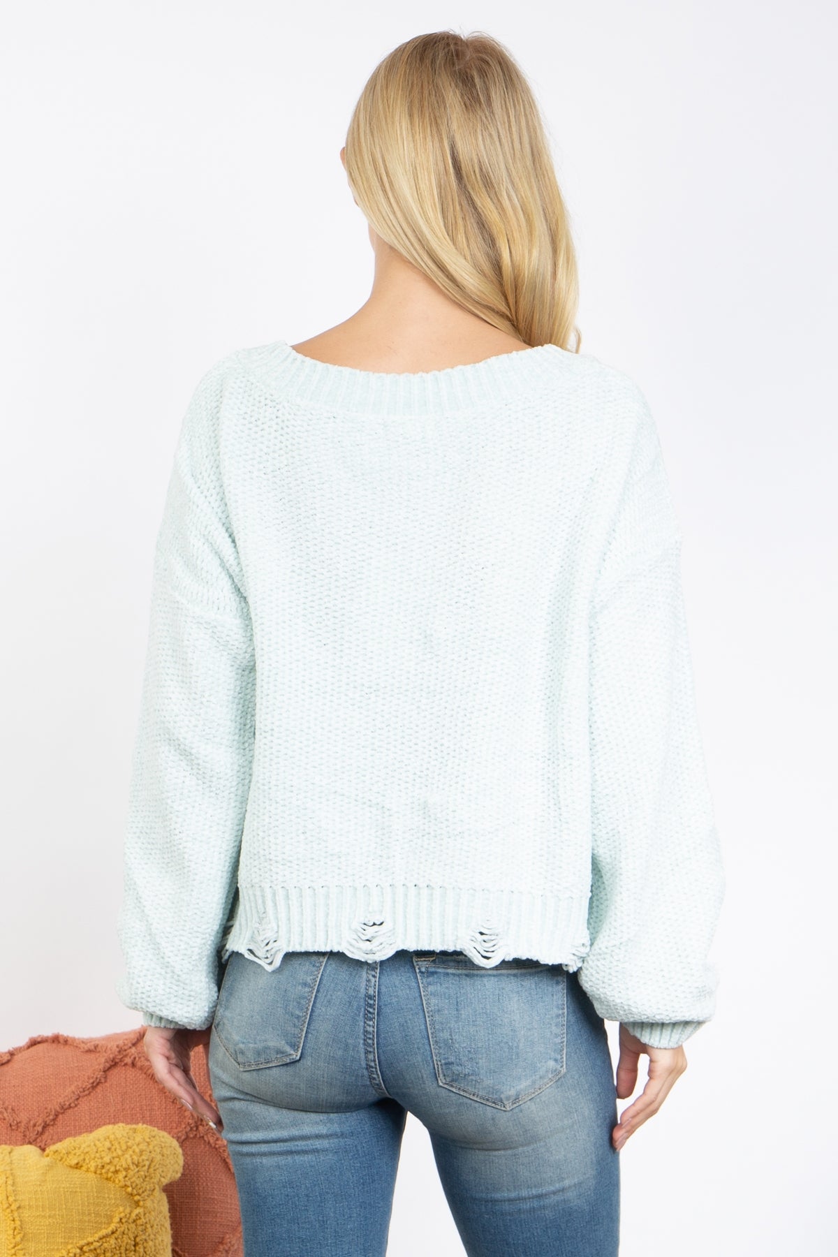 MINT V-NECK KNITTED SWEATER 3-3 (NOW $6.75 ONLY!)