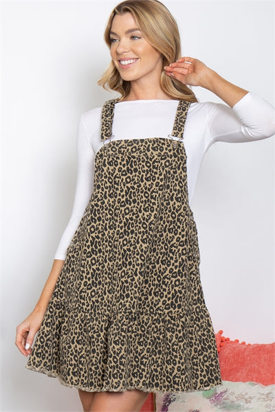 S14-5-2-D43871-MOCHA ANIMAL PRINT JUMPER DRESS 2-2-2 (NOW $4.00 ONLY!)