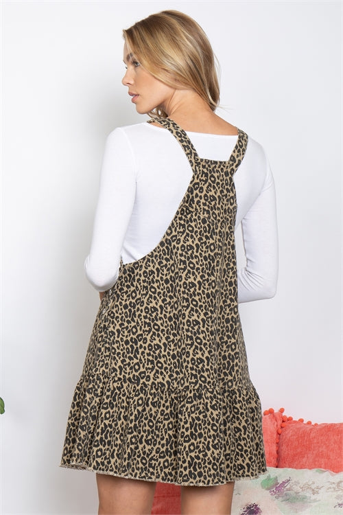 S14-5-2-D43871-MOCHA ANIMAL PRINT JUMPER DRESS 2-2-2 (NOW $4.00 ONLY!)