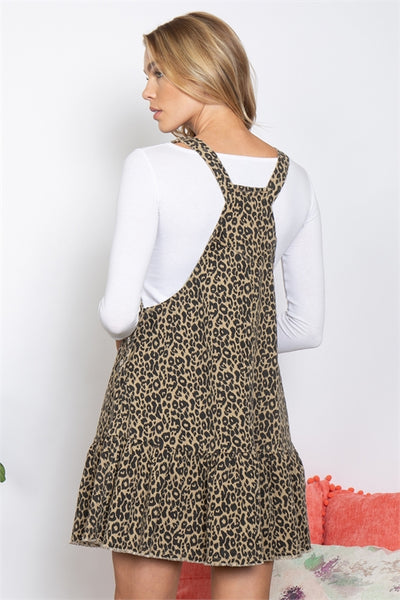 S14-5-2-D43871-MOCHA ANIMAL PRINT JUMPER DRESS 2-2-2 (NOW $4.00 ONLY!)