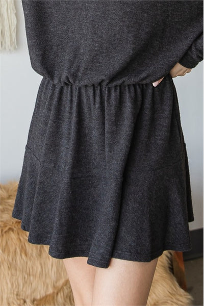 BLACK TURTLE NECK LONG SLEEVE DRESS-2-2-2