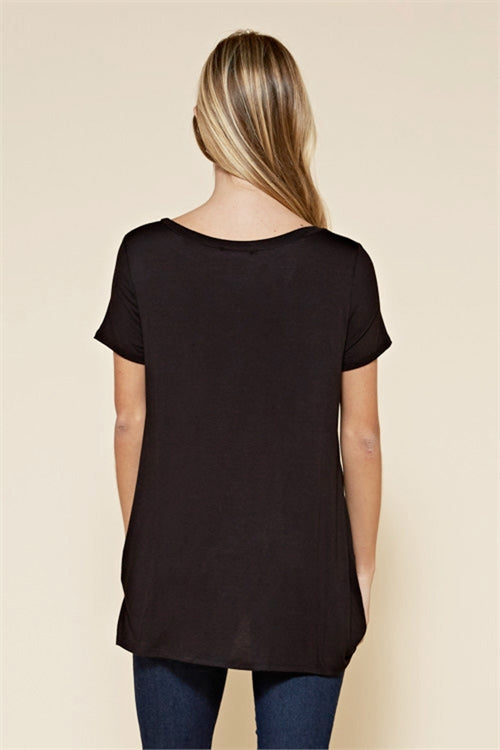 T1393X-BLACK PLUS SIZE TWIST FRONT DETAIL TOP-2-2-1