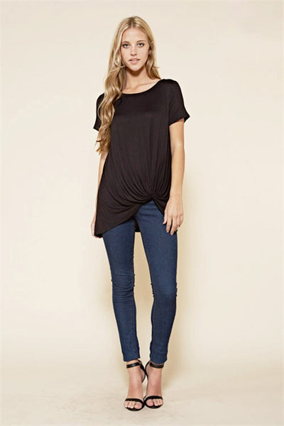 T1393X-BLACK PLUS SIZE TWIST FRONT DETAIL TOP-2-2-1