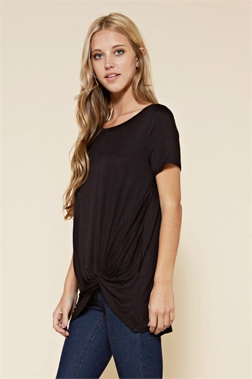 T1393X-BLACK PLUS SIZE TWIST FRONT DETAIL TOP-2-2-1