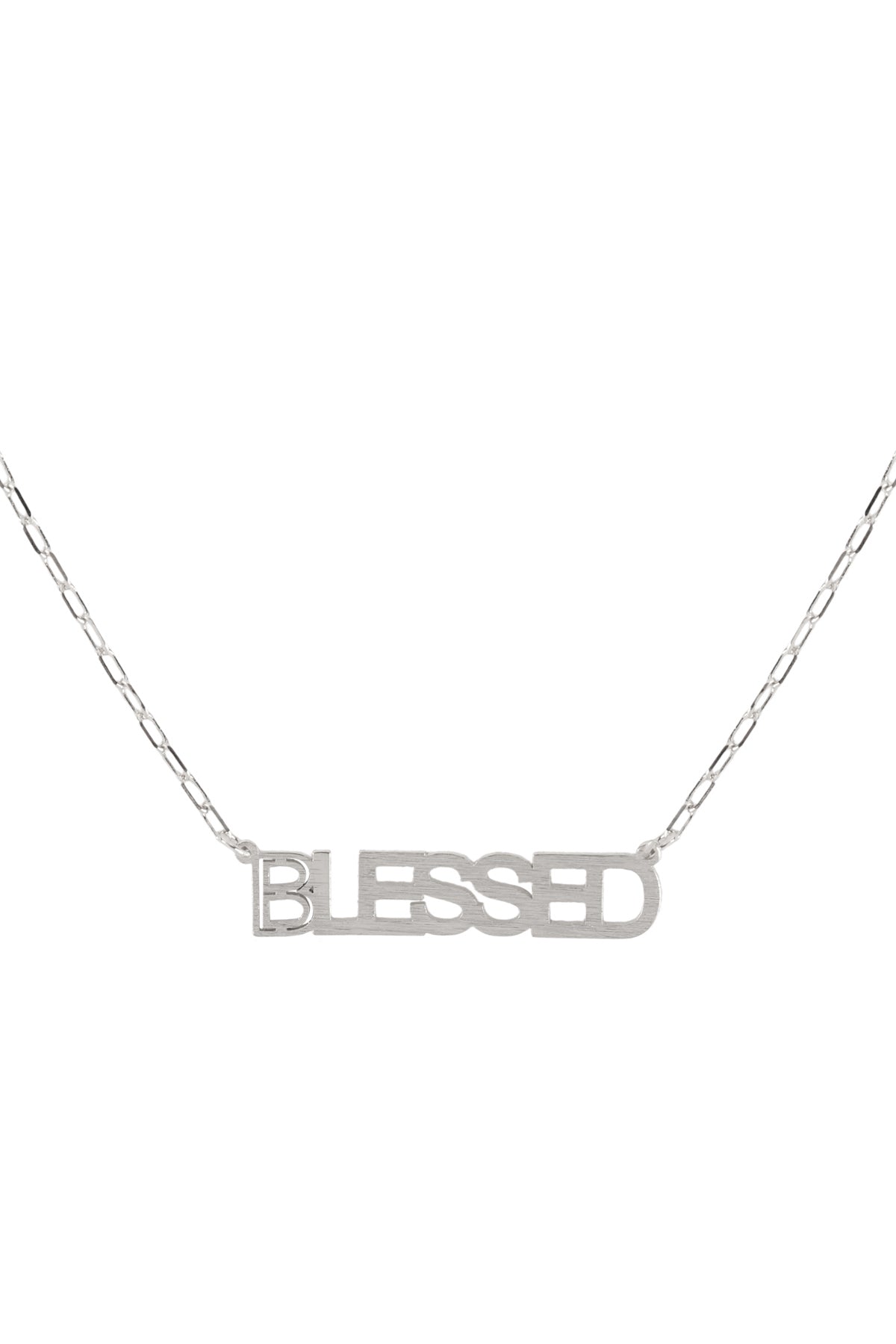 CUT OUT LETTER BRASS PENDANT NECKLACE/6PCS (NOW $2.75 ONLY!)