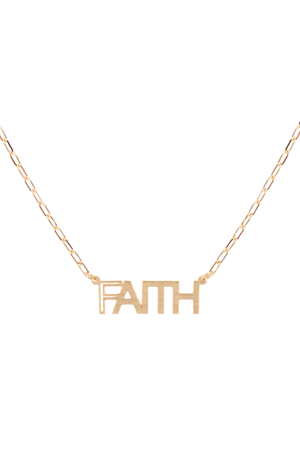 CUT OUT LETTER BRASS PENDANT NECKLACE/6PCS (NOW $2.75 ONLY!)