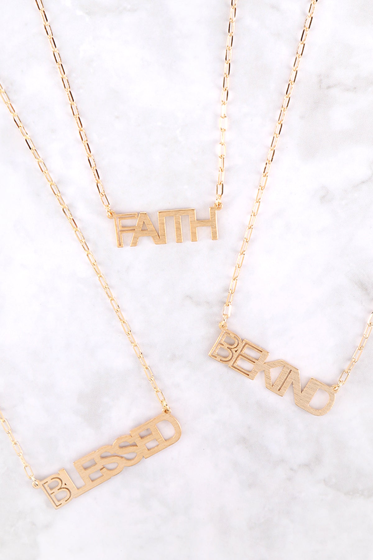 CUT OUT LETTER BRASS PENDANT NECKLACE/6PCS (NOW $2.75 ONLY!)