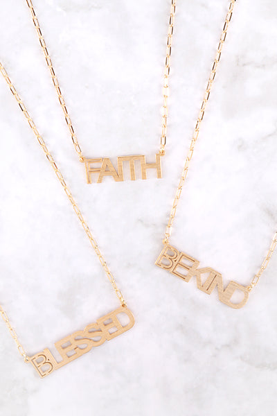 CUT OUT LETTER BRASS PENDANT NECKLACE/6PCS (NOW $2.75 ONLY!)