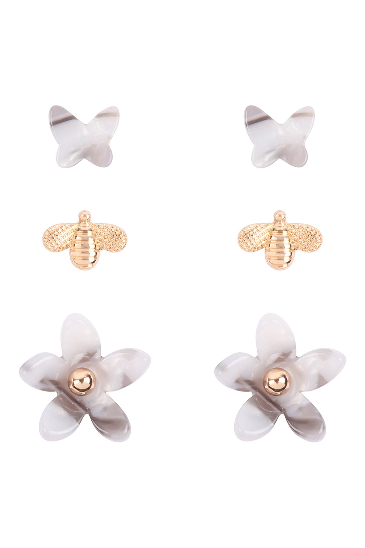 ACETATE 3SET BUTTERFLY AND BEE EARRINGS (NOW $1.25 ONLY!)
