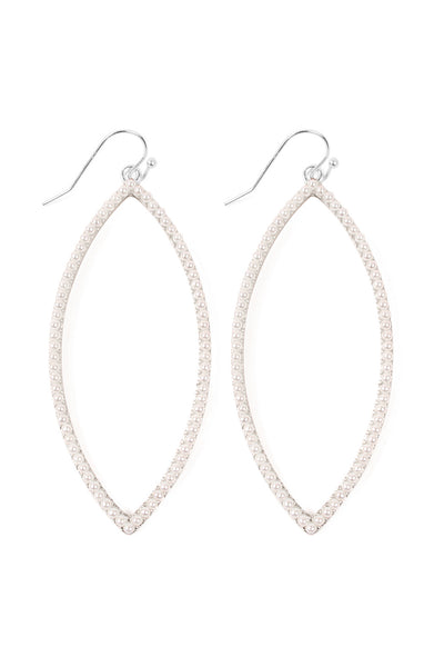 OPEN MARQUISE SHAPE PAVE EARRINGS