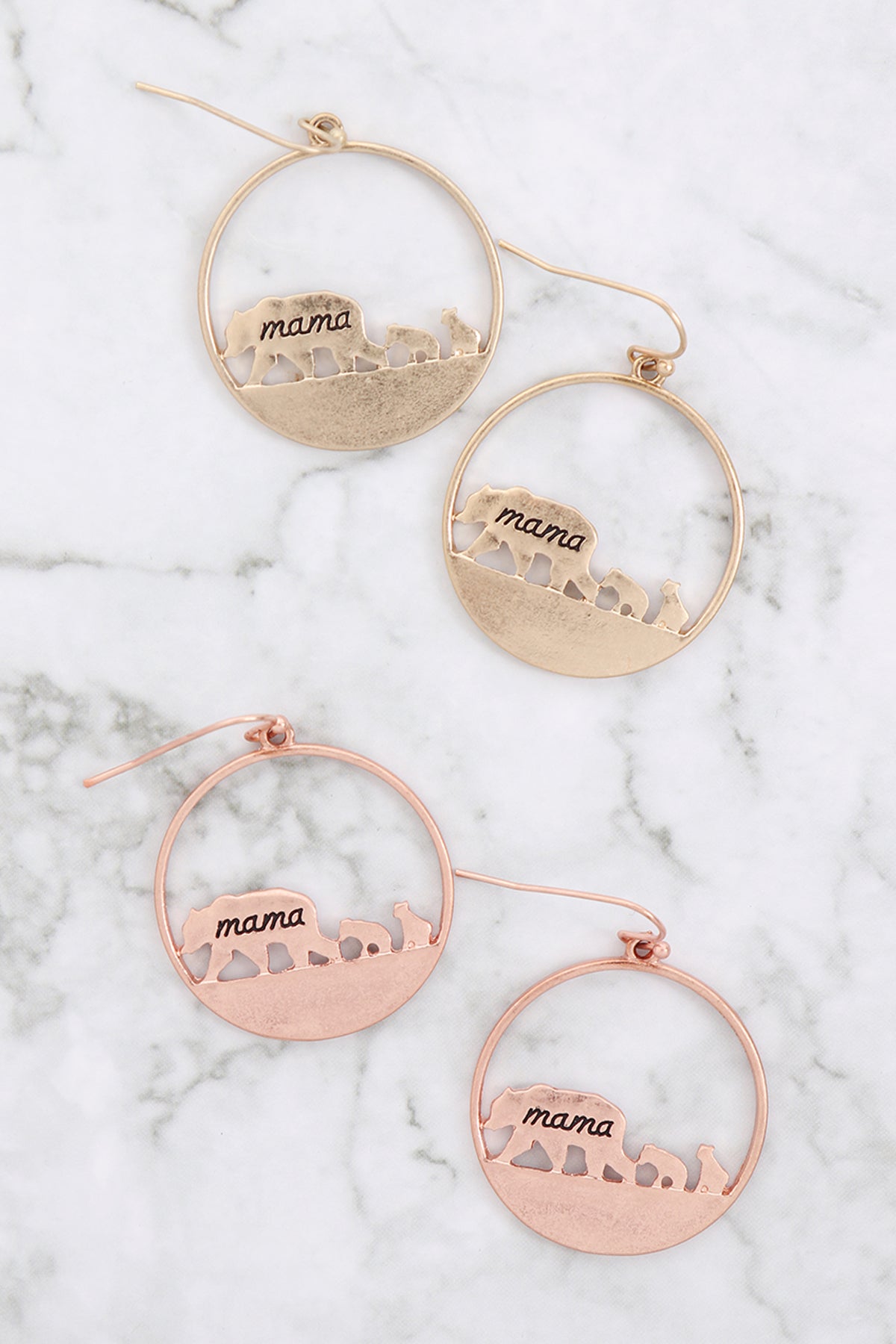 "MAMA BEAR" WITH CUBS HOOK EARRINGS