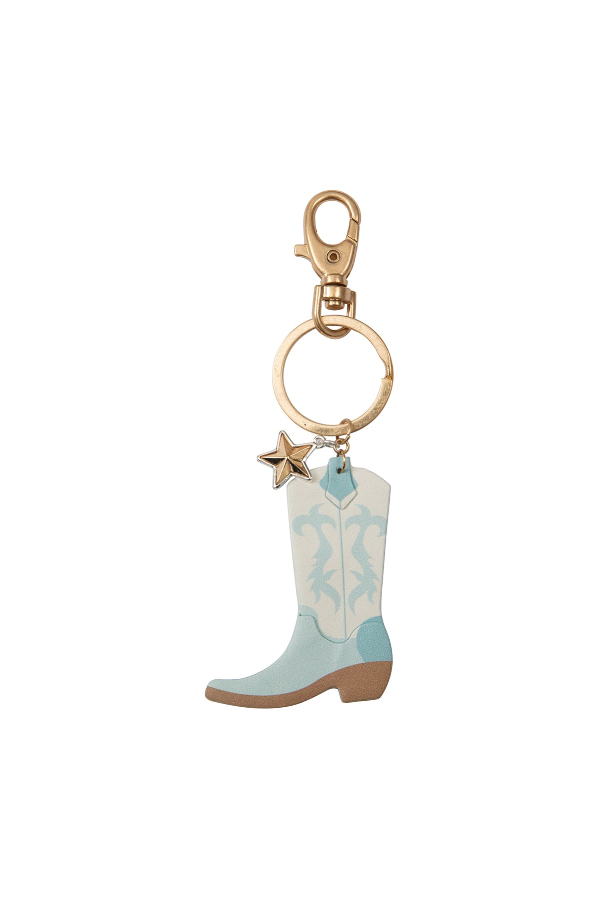 WESTERN BOOT COWBOY PU LEATHER KEYCHAIN