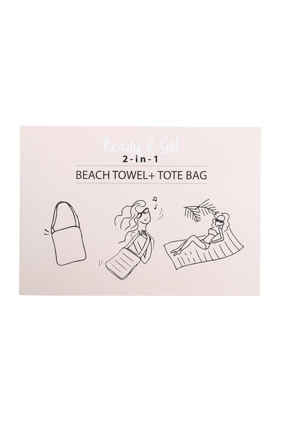 2-IN1 BEACH TOWEL PRINTED FOLDABLE TOTE BAG