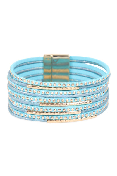 MULTILINE LEATHER MAGNETIC BRACELET