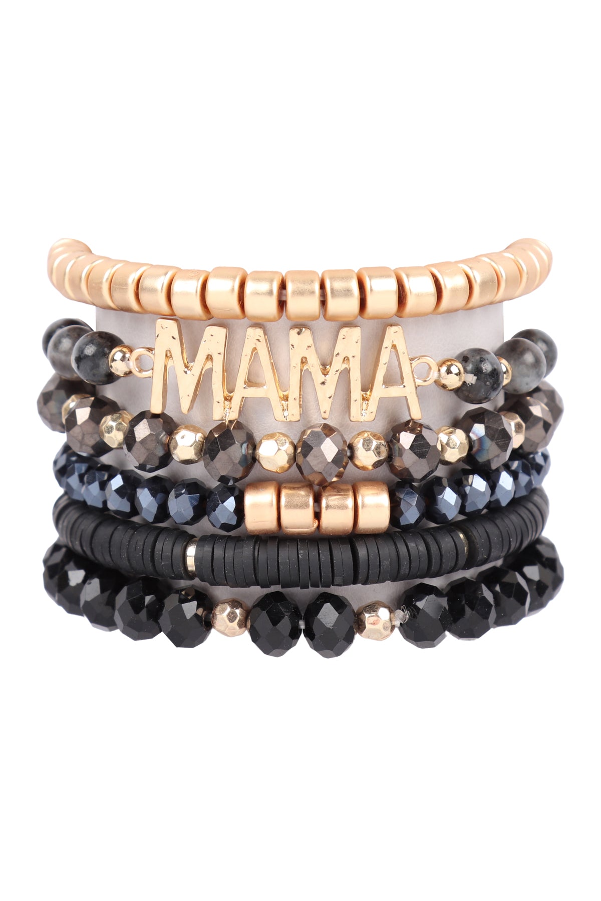 MIX BEADS MAMA CHARM BRACELET