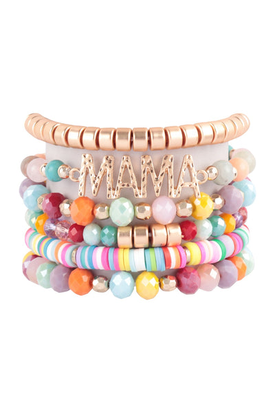 MIX BEADS MAMA CHARM BRACELET