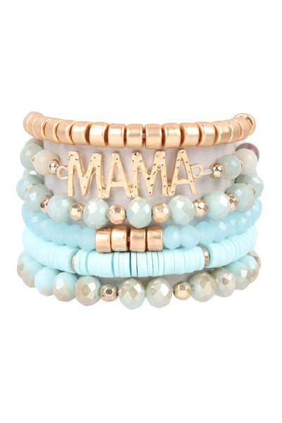 MIX BEADS MAMA CHARM BRACELET