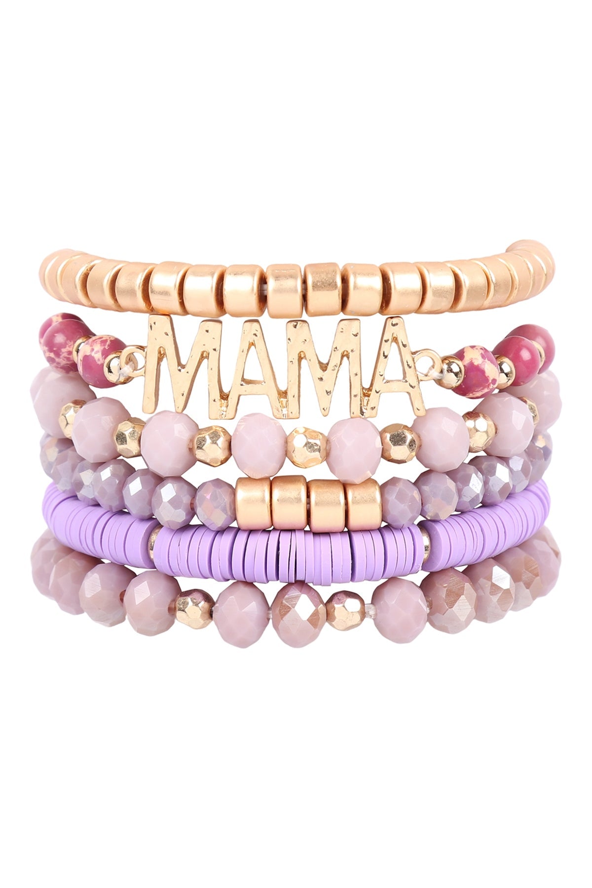 MIX BEADS MAMA CHARM BRACELET