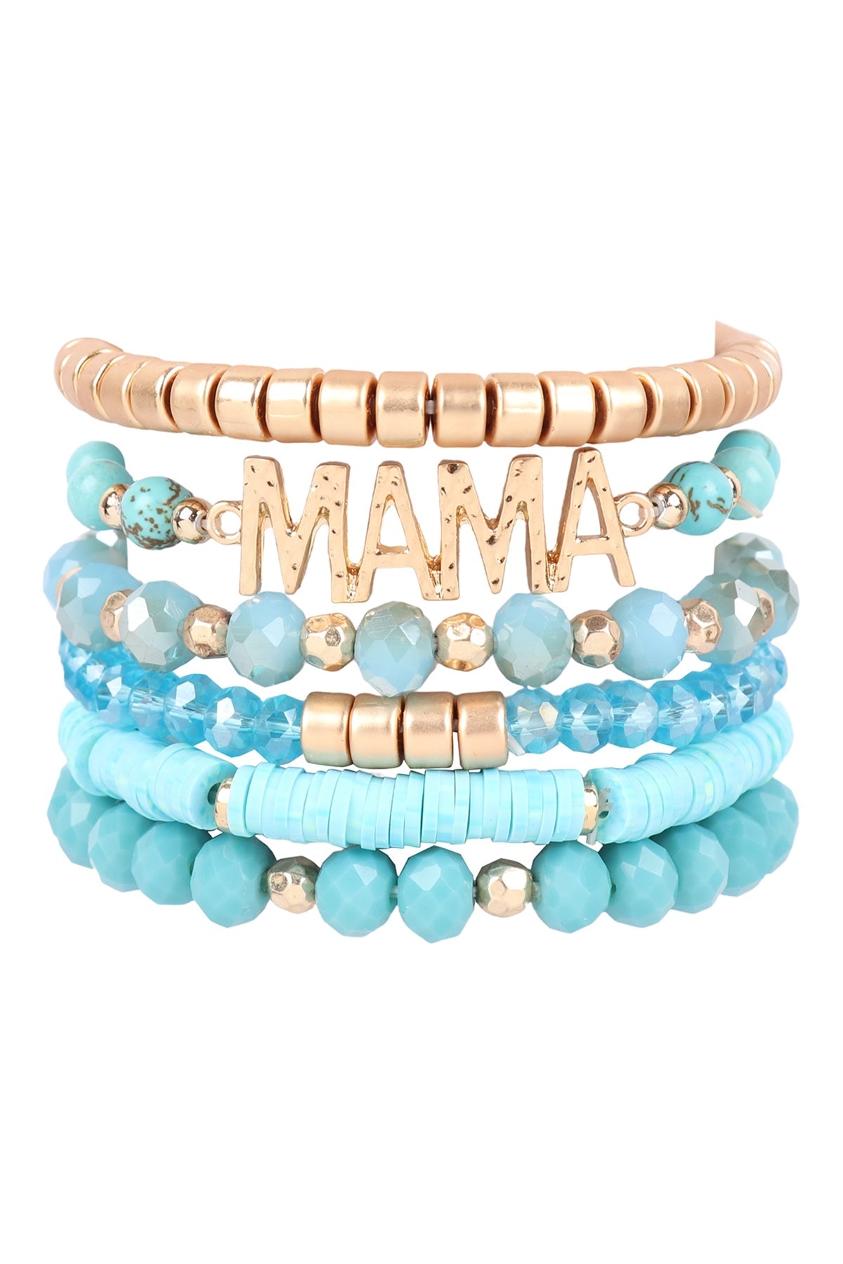 MIX BEADS MAMA CHARM BRACELET