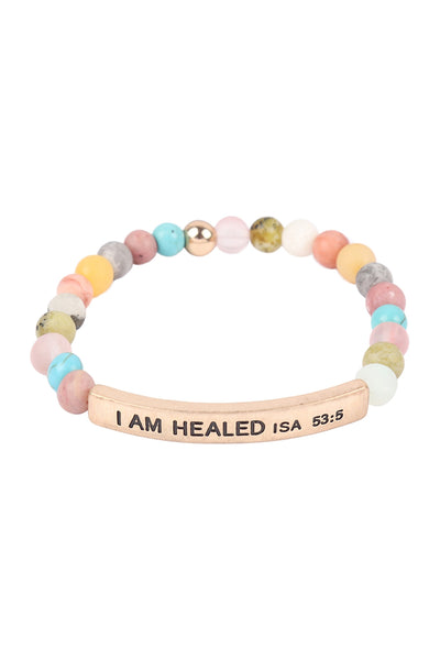 I AM HEALED ISA 53:5 INSPIRATIONAL BRACELET