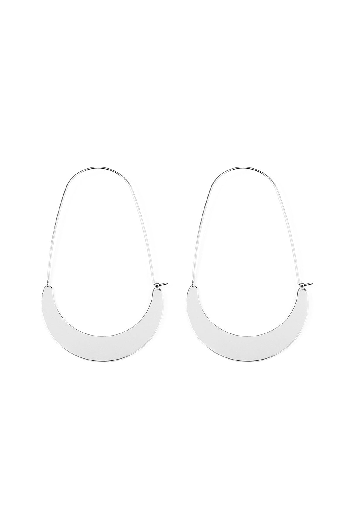 BOX-QUARTER MOON HOOP EARRING/6PAIRS (NOW $1.50 ONLY!)