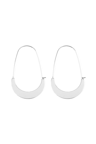 BOX-QUARTER MOON HOOP EARRING/6PAIRS (NOW $1.50 ONLY!)