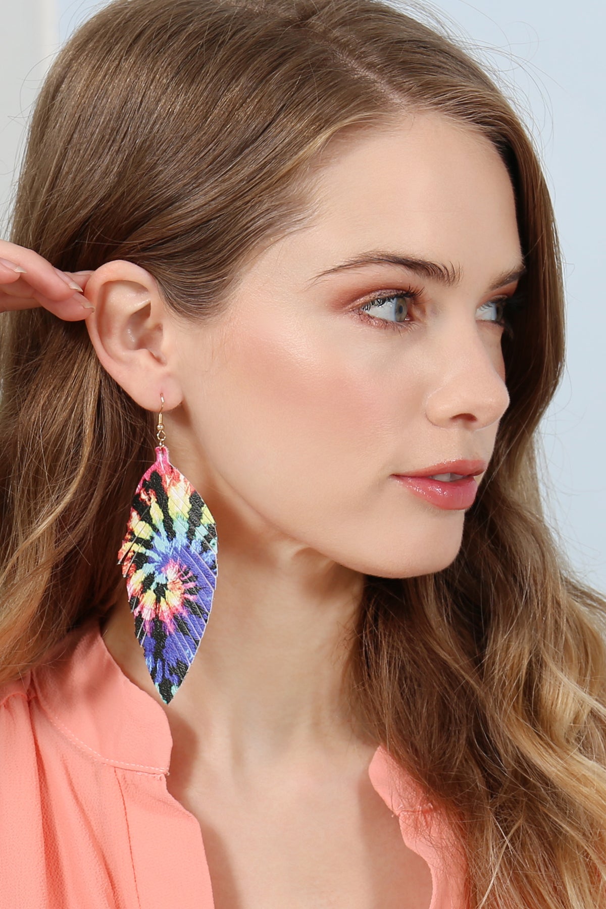 VIBRANT LEATHER DROP EARRINGS/6PAIRS (NOW $0.75 ONLY!)