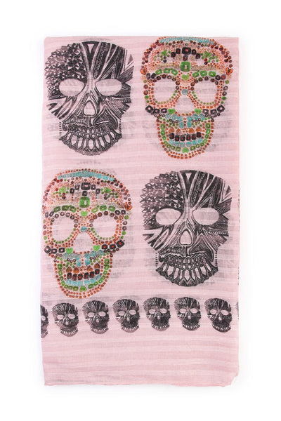 OBLONG SUGAR SKULL SCARF/6PCS