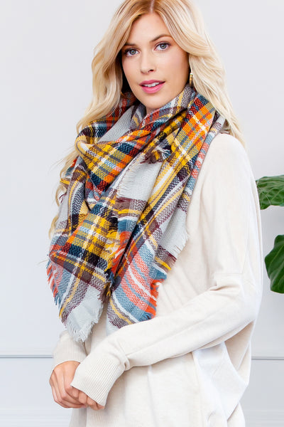 STYLE 6 FRINGE BLANKET SCARF/6PCS (NOW $4.75 ONLY!)