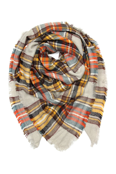 STYLE 6 FRINGE BLANKET SCARF/6PCS (NOW $4.75 ONLY!)