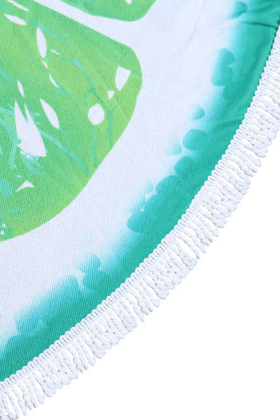 CITRUS ROUND TOWEL-GREEN/1PC
