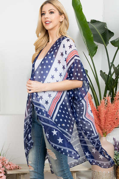 MULTI STAR AMERICAN FLAG KIMONO (NOW $3.75 ONLY!)