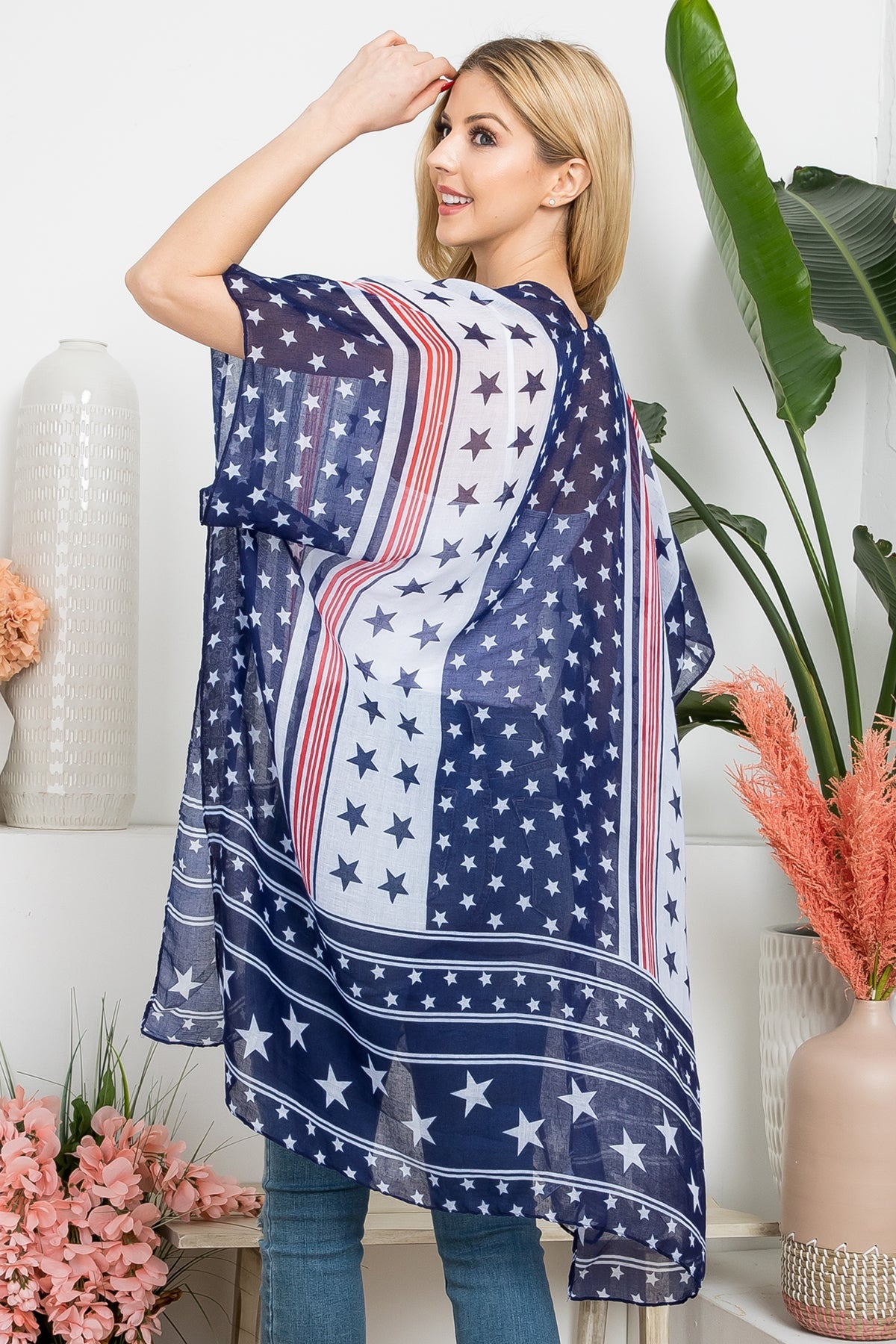 MULTI STAR AMERICAN FLAG KIMONO (NOW $3.75 ONLY!)