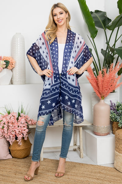 MULTI STAR AMERICAN FLAG KIMONO (NOW $3.75 ONLY!)