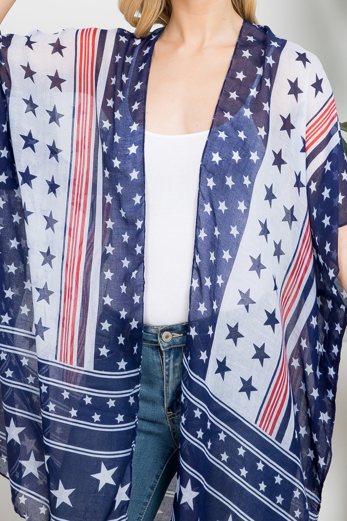 MULTI STAR AMERICAN FLAG KIMONO (NOW $3.75 ONLY!)