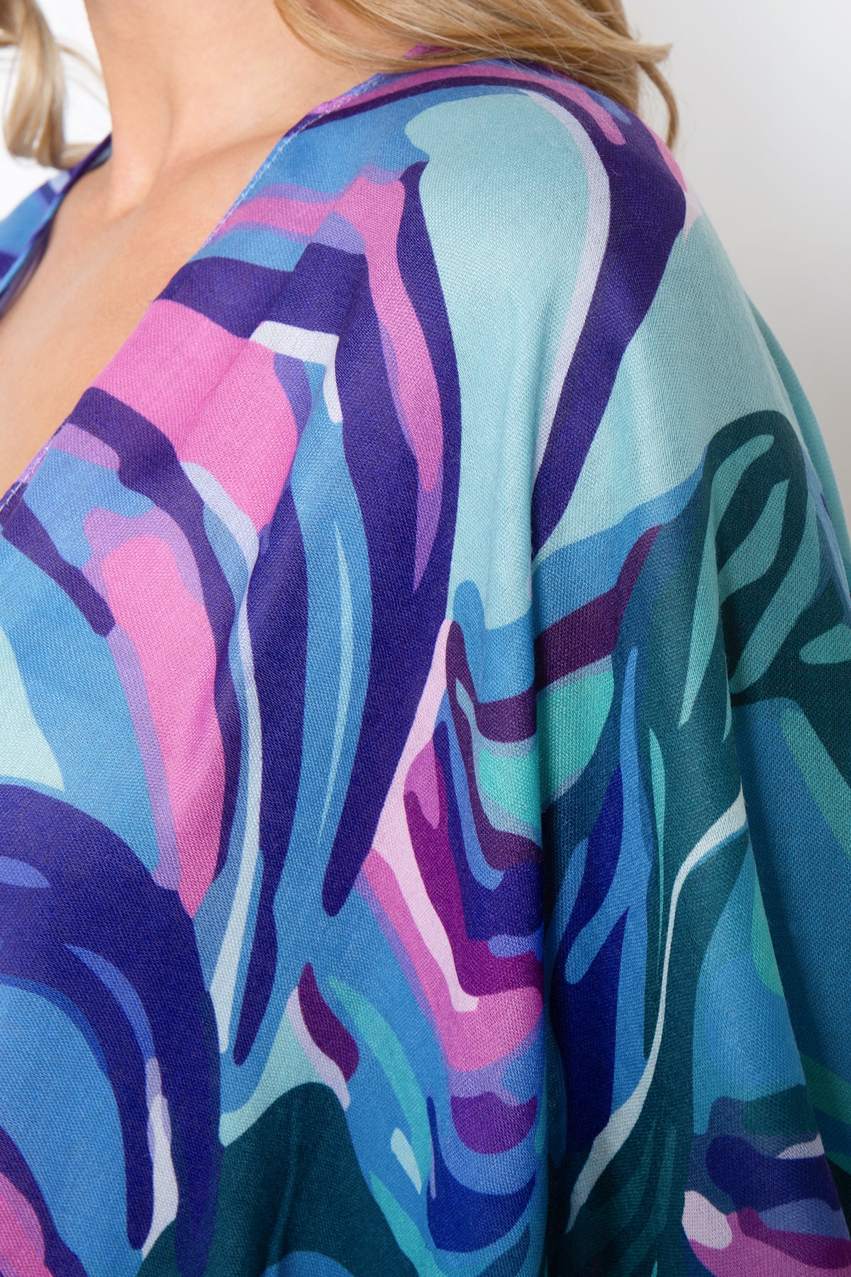 ABSTRACT PRINT SUMMER LONG KIMONO