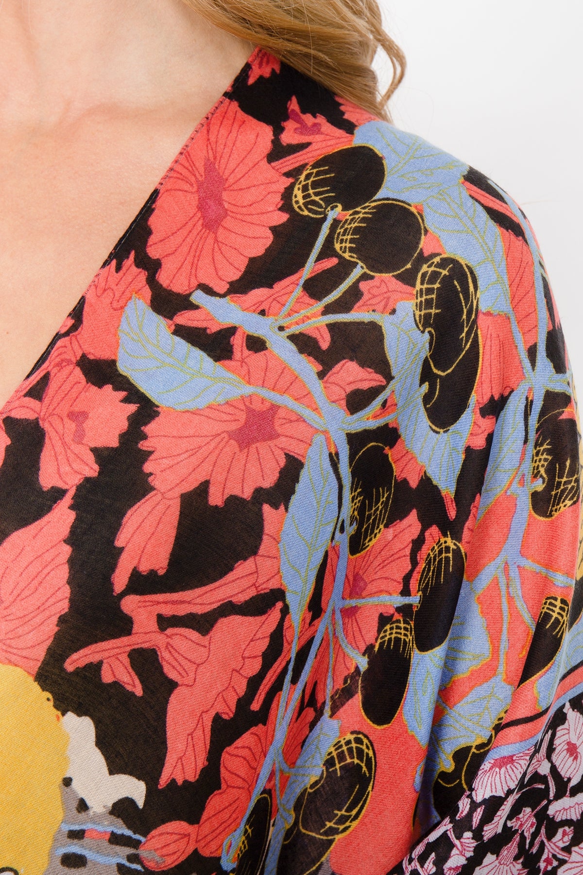 MULTI PATTERN FLOWER OPEN FRONT KIMONO (NOW $4.50 ONLY!)