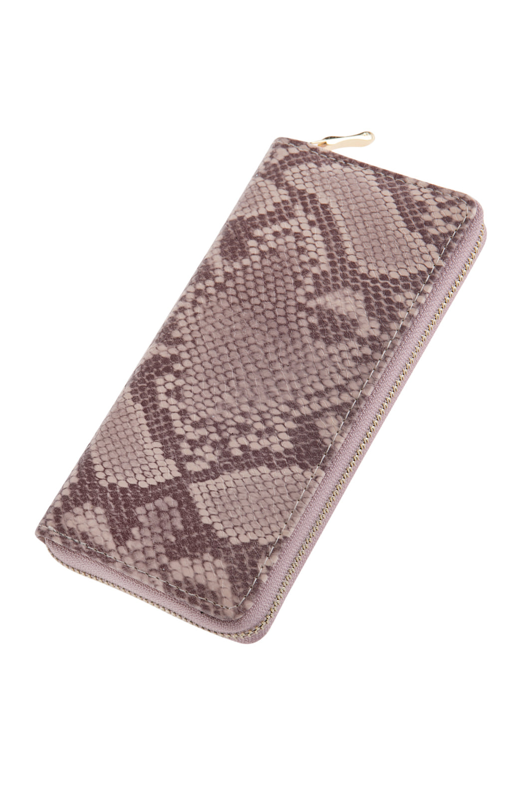 PYTHON SKIN PRINTED SINGLE ZIPPER WALLET