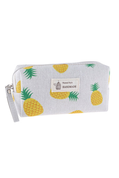 7 STYLE 7 PINEAPPLE PRINT COSMETIC BAG/6PCS (NOW $1.50 ONLY!)
