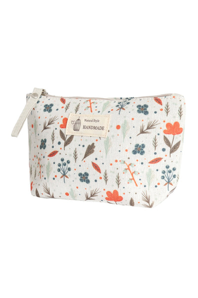 STYLE 2 TINY PLANT PRINT COSMETIC POUCH/6PCS
