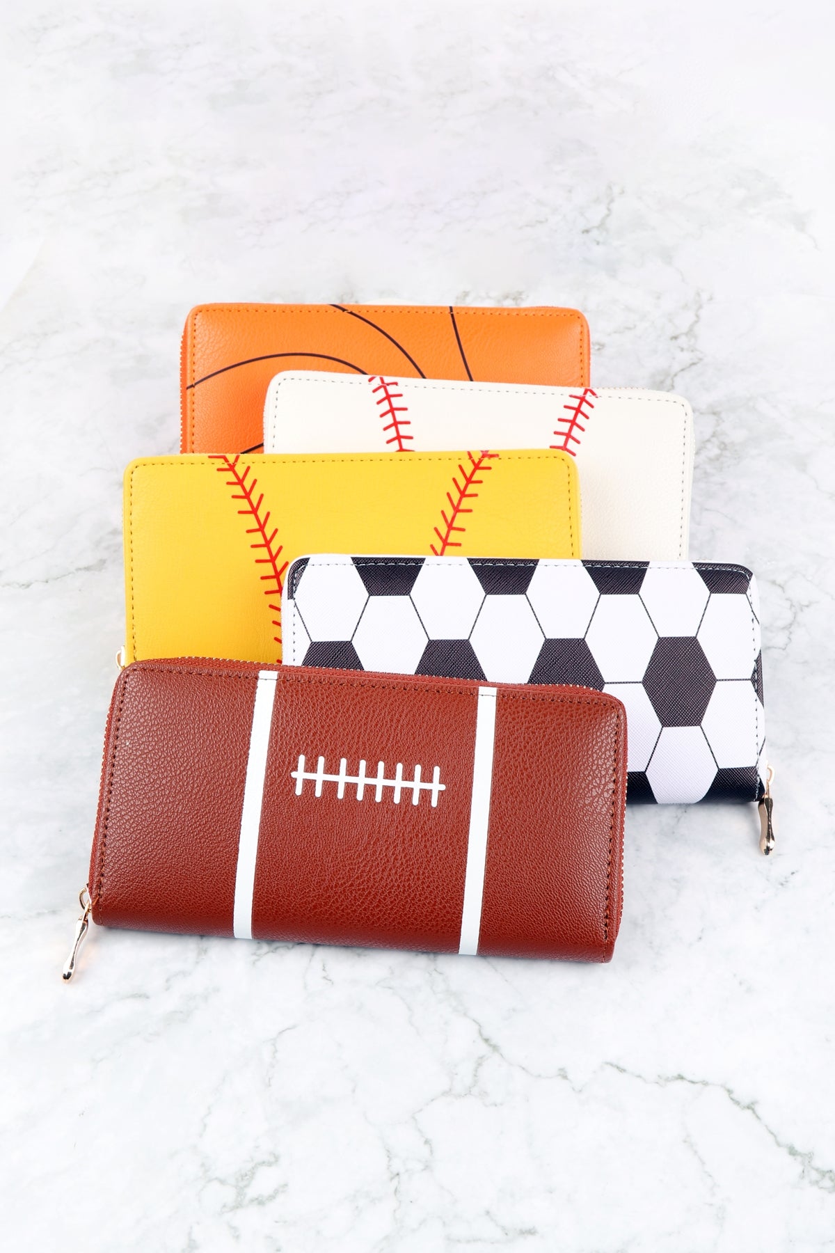 SPORTS ZIPPER LEATHER WALLET