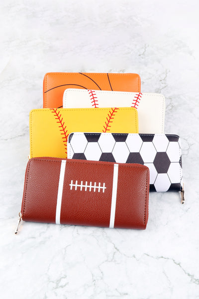 SPORTS ZIPPER LEATHER WALLET