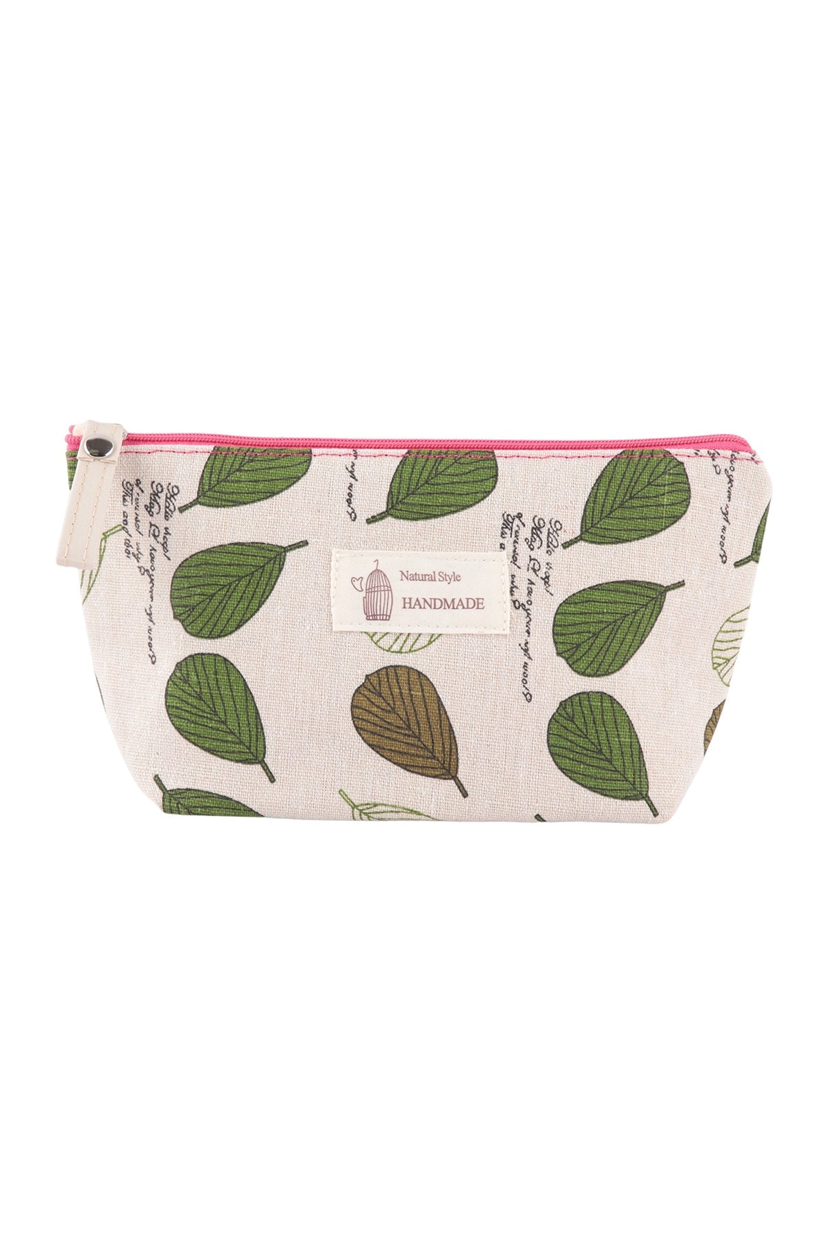 LEAVES PRINT COSMETIC POUCH BAG