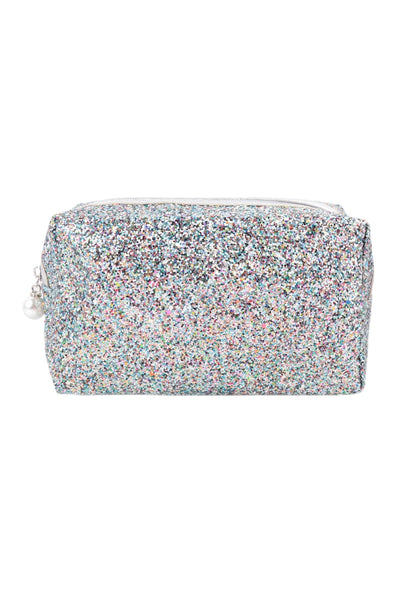 GLITTER PEARL ZIPPER COSMETIC BAG/6PCS