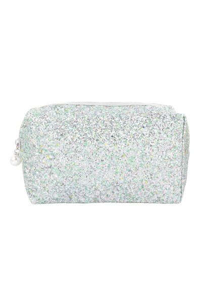 GLITTER PEARL ZIPPER COSMETIC BAG/6PCS