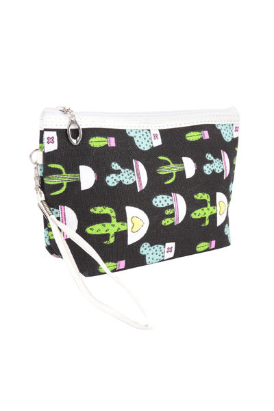 CACTUS PRINT COSMETIC POUCH BAG W/ WRISTLET (NOW $1.00 ONLY!)