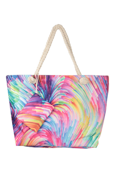 ABSTRACT PRINT SUMMER TOTE BAG